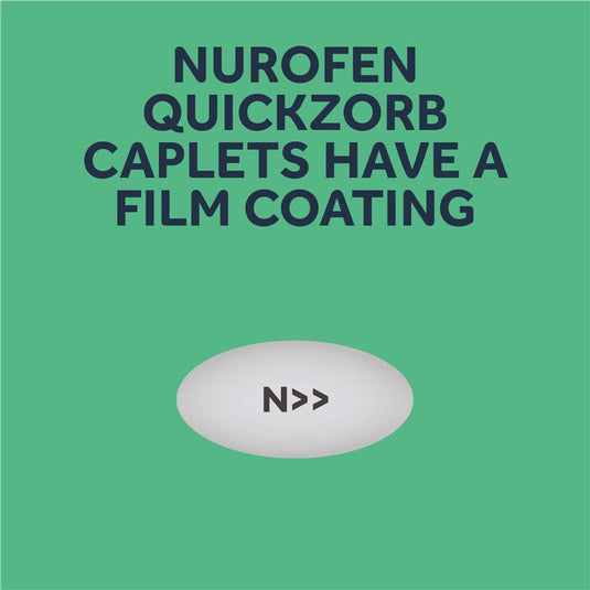 Nurofen Quickzorb Pain Relief Caplets 48 pack Ibuprofen Lysine 342mg