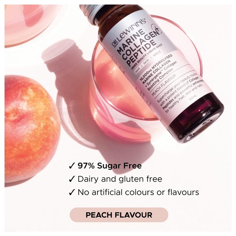Load image into Gallery viewer, Dr. LeWinn's Collagen Inner Beauty Liquid Shot Peach 10 x 50ml
