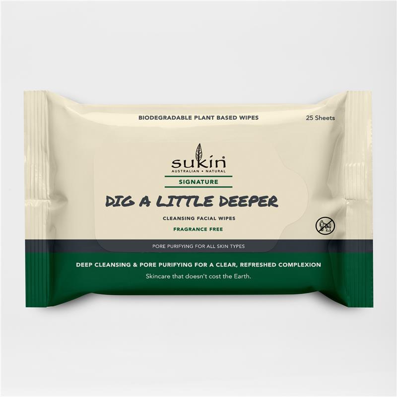 Load image into Gallery viewer, Sukin Signature Dig A Little Deeper Pore Purifying Wipes 25 Pack
