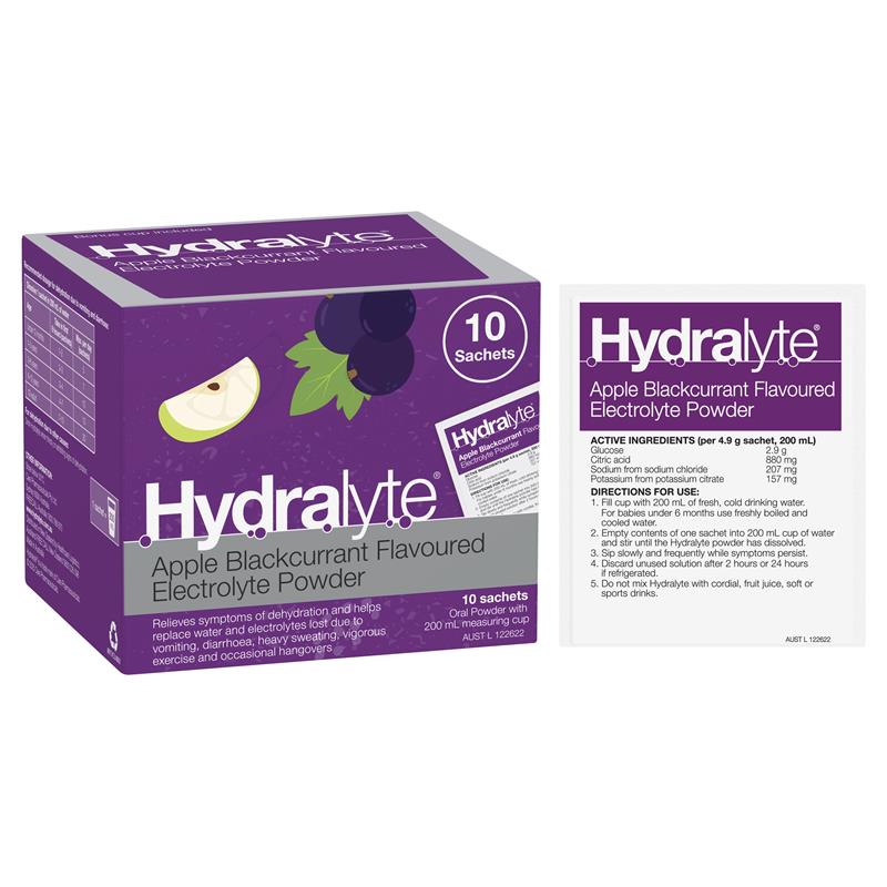 Load image into Gallery viewer, Hydralyte Powder Apple Blackcurrant 5g X 10
