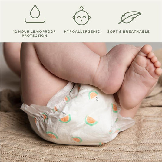 Tooshies Eco Nappies with Organic Bamboo Size 2 Infant 4-8kg, 48 Pack