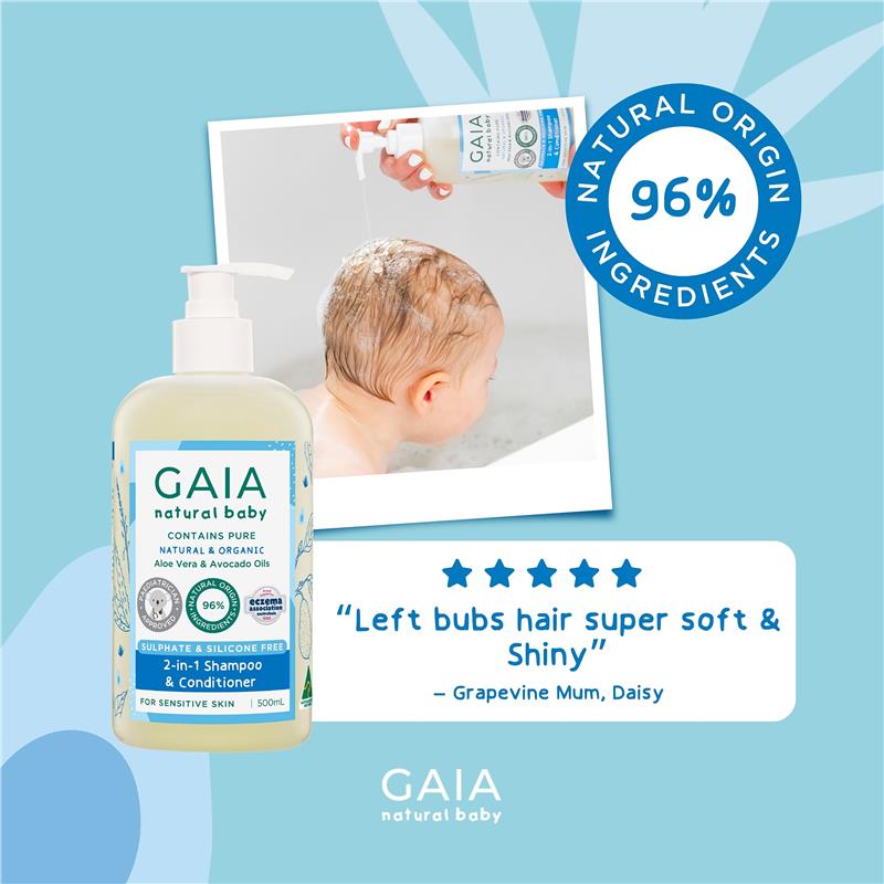 Load image into Gallery viewer, Gaia Natural Baby 2 in 1 Shampoo and Conditioner 500ml
