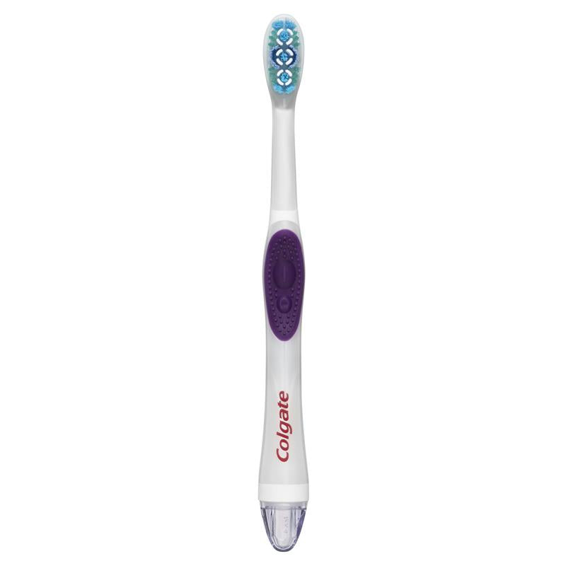 Load image into Gallery viewer, Colgate 360 Optic White Power toothbrush Medium with vibrating &amp; polishing bristles
