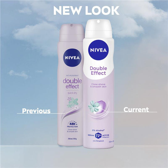 NIVEA Double Effect Aerosol Deodorant 72H Protection 250ml
