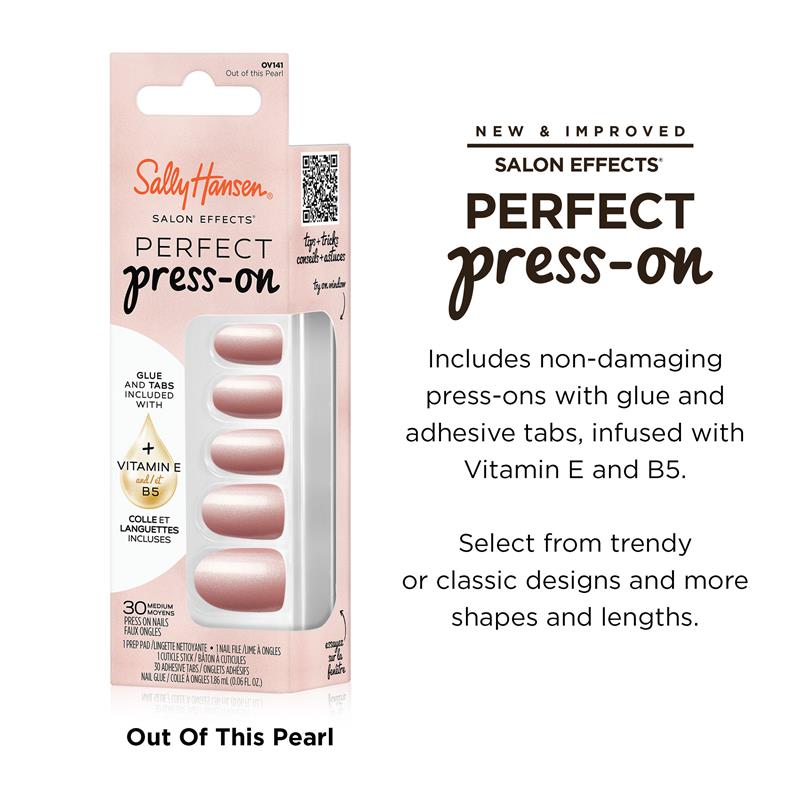 Load image into Gallery viewer, Sally Hansen Salon Effects Perfect Press-On Out Of This Pearl 30 Pieces
