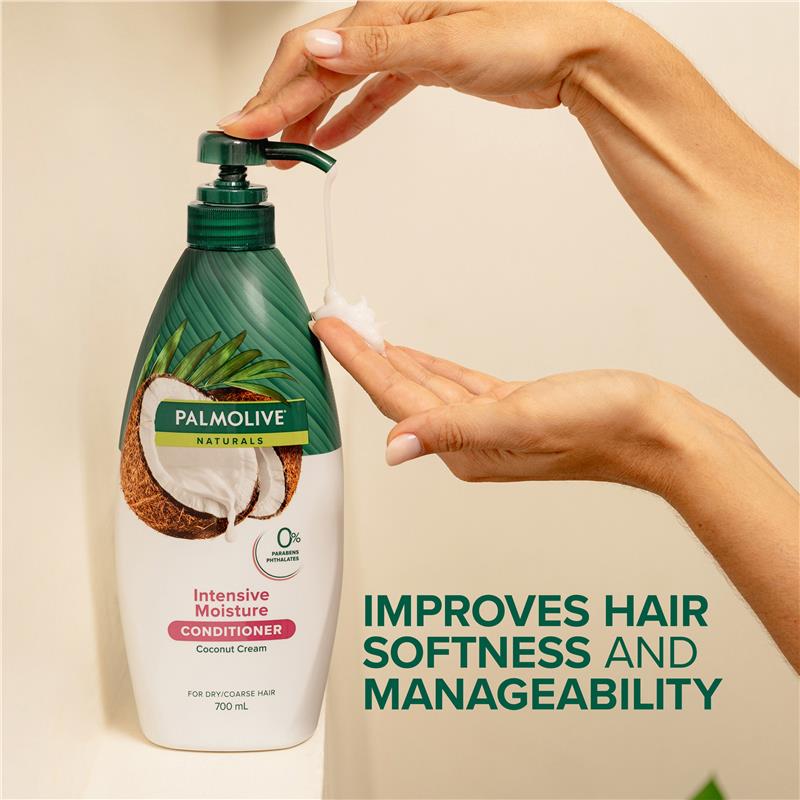 Load image into Gallery viewer, Palmolive Naturals Intensive Moisture for dry/coarse Hair Conditioner Coco cream &amp; Pure milk protein 700mL
