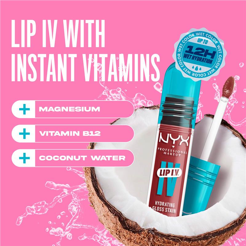 Load image into Gallery viewer, NYX Lip IV Hydrating Gloss Stain Hydra-Honey
