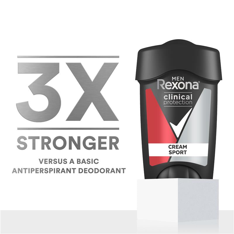 Load image into Gallery viewer, Rexona Men Clinical Protection Antiperspirant Cream Stick Sport 45ml
