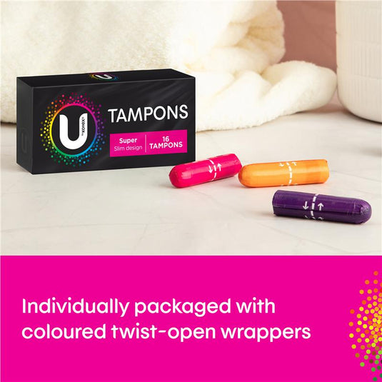 U by Kotex Slim Tampons Super 16 Pack