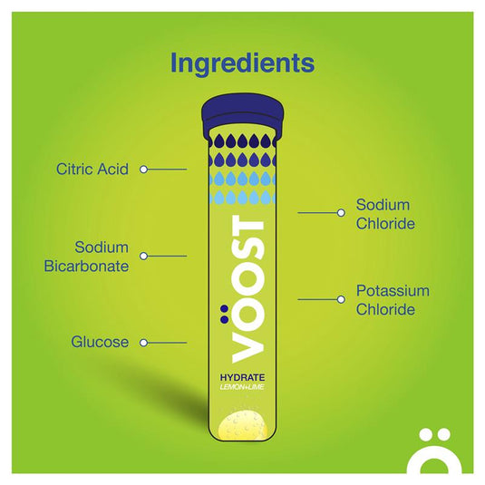 Voost Hydrate Lemon + Lime Effervescent Tablets 60 Pack Exclusive Size
