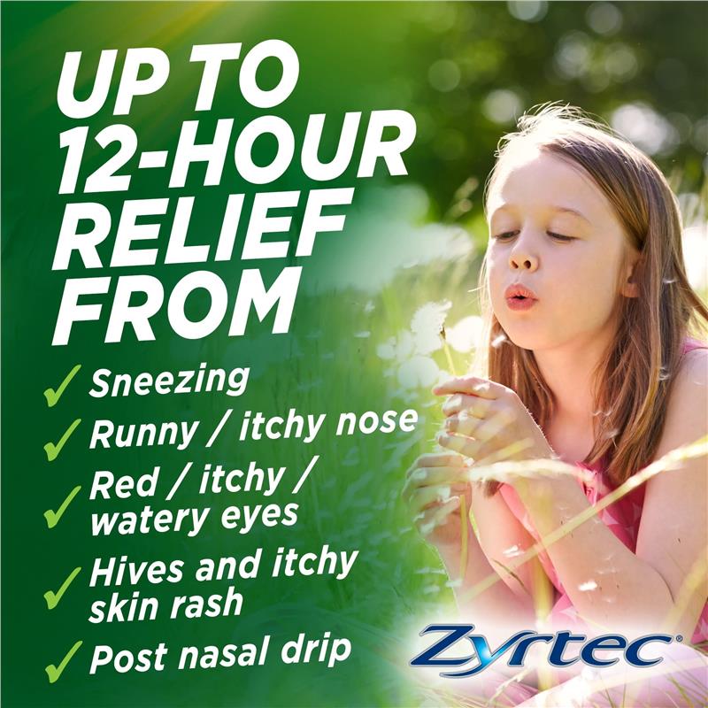 Load image into Gallery viewer, Zyrtec Kids Antihistamine Allergy &amp; Hayfever Chewable Tablet Grape 30 Pack
