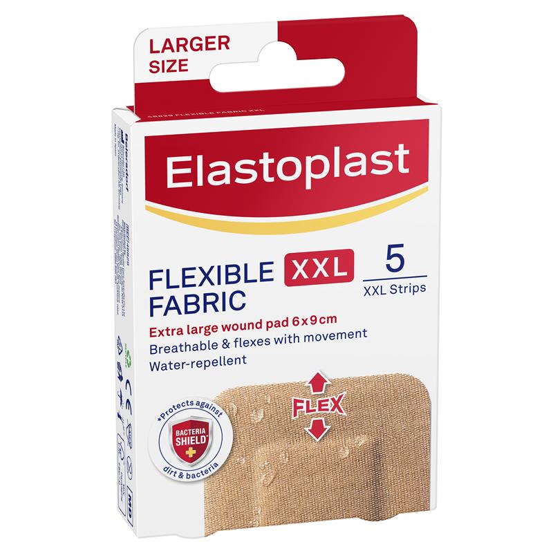 Load image into Gallery viewer, Elastoplast Flexible Fabric Strips XXL 5 Pack
