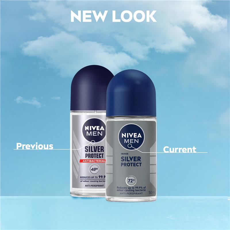 Load image into Gallery viewer, NIVEA MEN Deodorant Roll On Silver Protect 50ml
