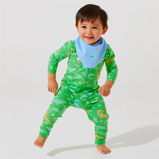 Bambi Mini Co. Dribblebib Boys Crocodile Rock and Triangles Reverse Bibs 2 Pack
