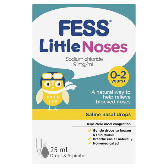 Fess Little Noses Saline Nose Drops +Aspirator 25ml