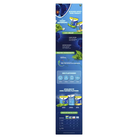 Vicks VapoDrops Butter Menthol 70 Lozenges