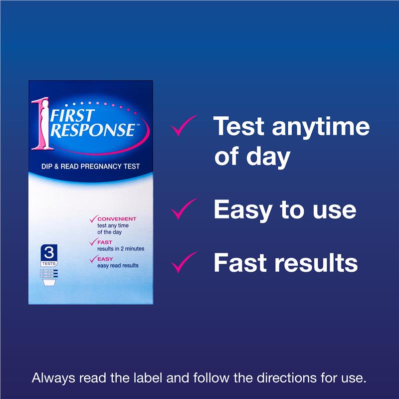 Load image into Gallery viewer, First Response Dip and Read Pregnancy Test 3 Tests
