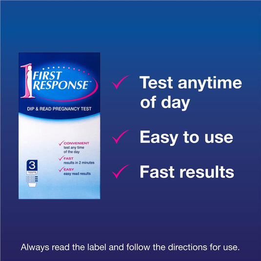 First Response Dip and Read Pregnancy Test 3 Tests