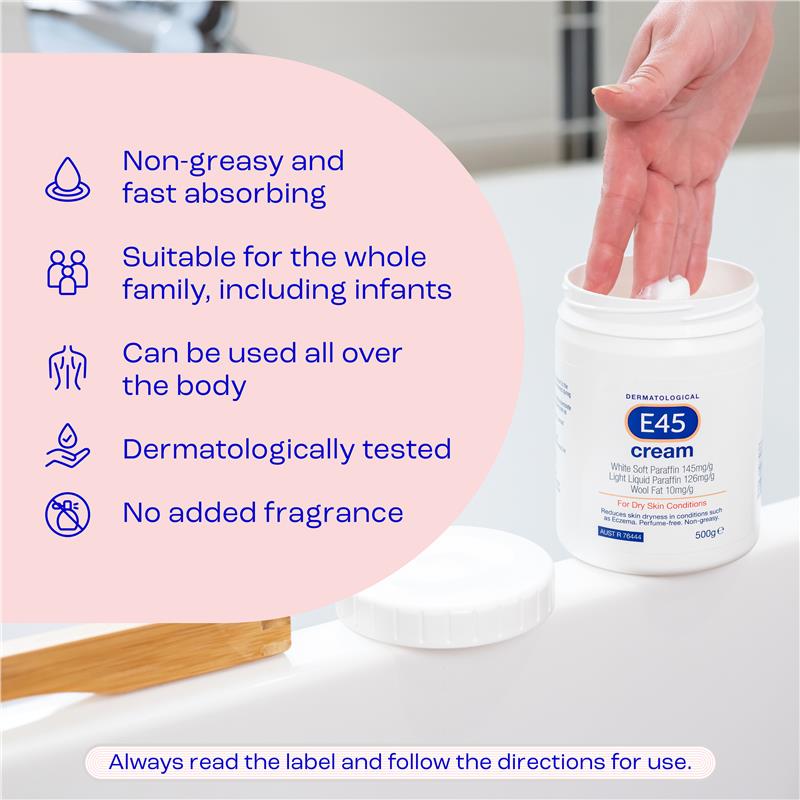 Load image into Gallery viewer, E45 Dermatological Cream 500g
