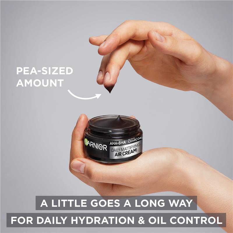 Load image into Gallery viewer, Garnier Pure Active AHA + BHA Charcoal Daily Mattifying Air Cream 50ml
