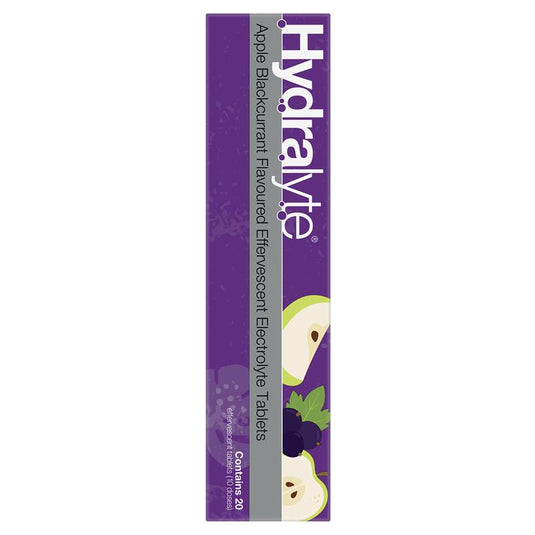 Hydralyte Electrolyte Effervescent Apple Blackcurrant 20 Tablets