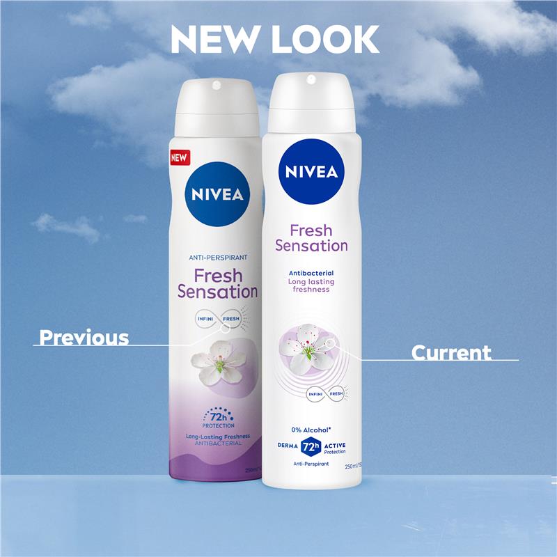 Load image into Gallery viewer, NIVEA for Women Deodorant Fresh Sensation 72hr 250ml
