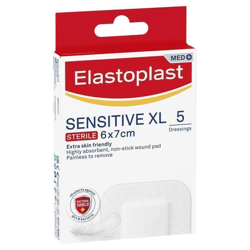 Load image into Gallery viewer, Elastoplast Sensitive Dressing XL 6x7cm 5 Dressings
