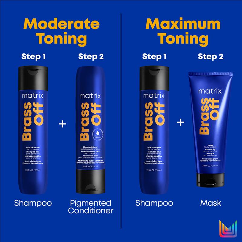 Load image into Gallery viewer, Matrix Brass Off Blue Toning Shampoo 300ml
