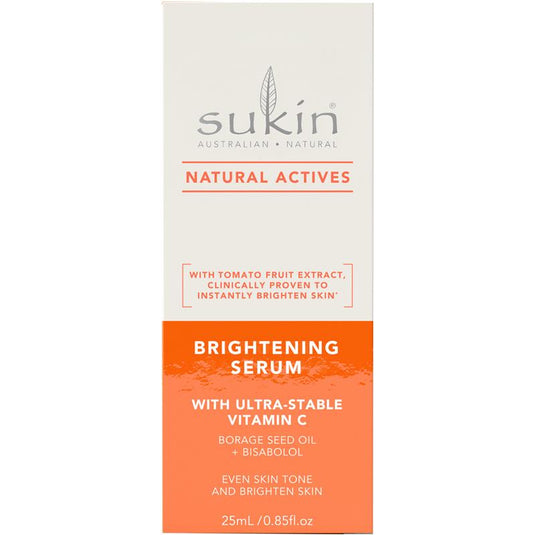 Sukin Natural Actives Brightening Serum with Ultra-stable Vitamin C 25ml