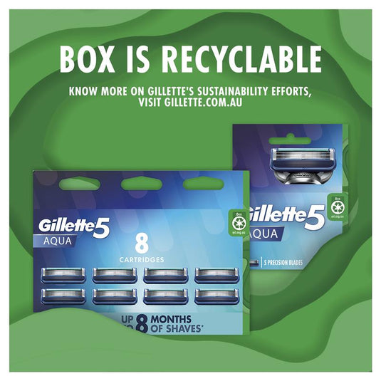 Gillette 5 Aqua Razor Blades 8 Pack