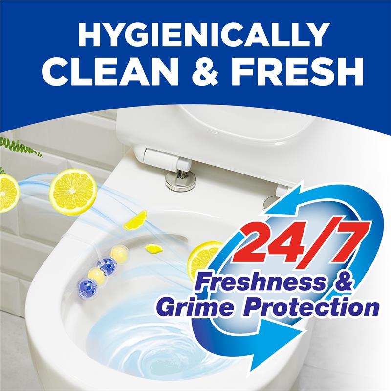 Load image into Gallery viewer, Bref Power Active Toilet Cleaner Block Lemon Twin Pack 100g
