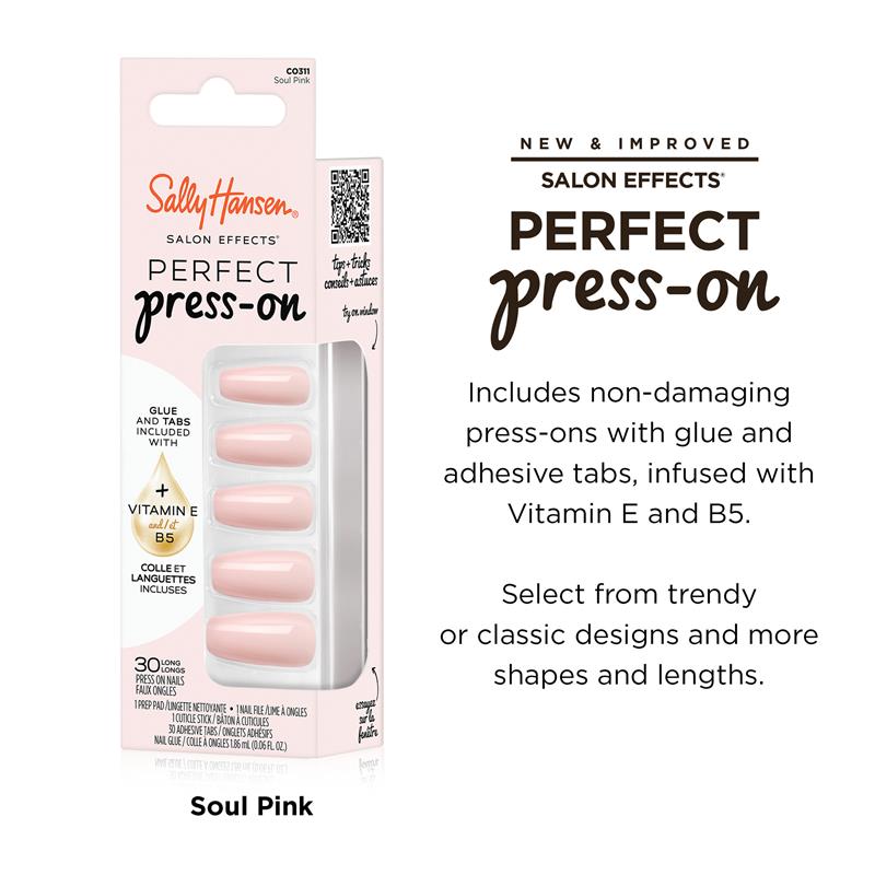 Load image into Gallery viewer, Sally Hansen Salon Effects Perfect Press-On Soul Pink 30 Pieces
