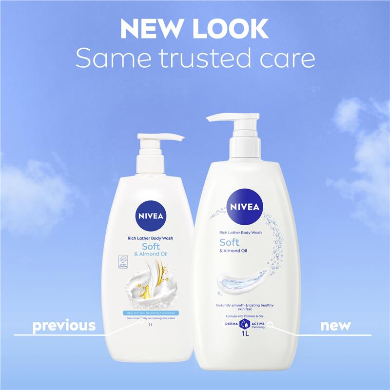 Load image into Gallery viewer, NIVEA Soft &amp; Almond Oil Rich Body Wash 1L

