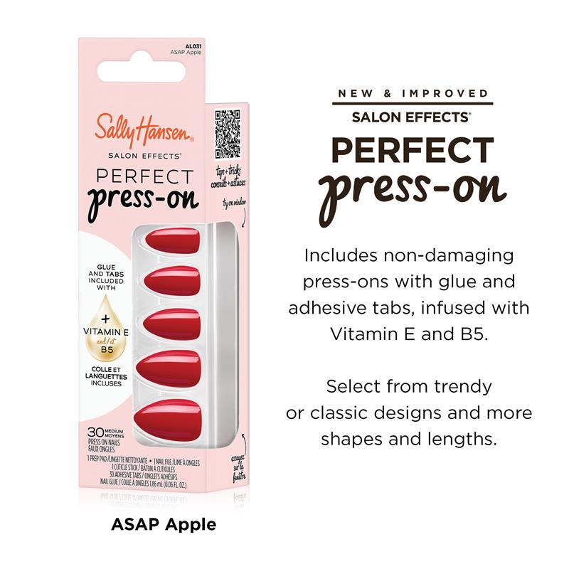 Load image into Gallery viewer, Sally Hansen Salon Effects Perfect Press-On ASAP Apple 30 Pieces
