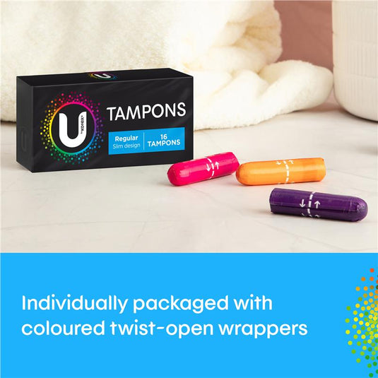 U by Kotex Slim Tampons Regular 32 Pack