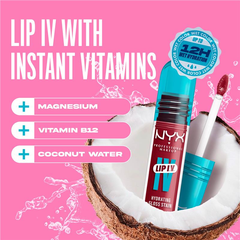 Load image into Gallery viewer, NYX Lip IV Hydrating Gloss Stain Bubblegum Burst
