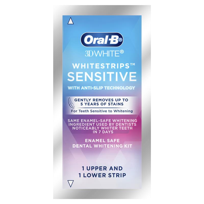 Load image into Gallery viewer, Oral B 3D White Whitening Strips Sensitive 14 Pack
