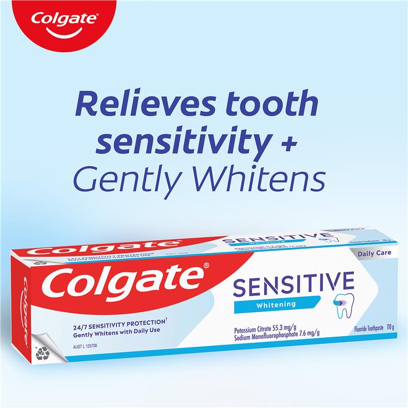 Load image into Gallery viewer, Colgate Toothpaste Sensitive Teeth Pain Whitening 110g
