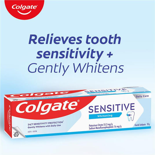 Colgate Toothpaste Sensitive Teeth Pain Whitening 110g