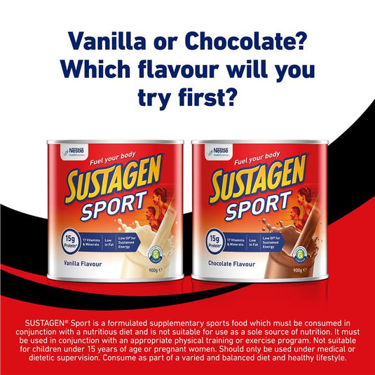 Sustagen Sports Nutrition Powder Supplement Vanilla Flavour 910g
