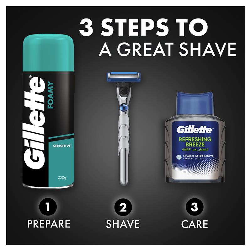 Load image into Gallery viewer, Gillette Shave Foam Sensitive Value Pack 333g
