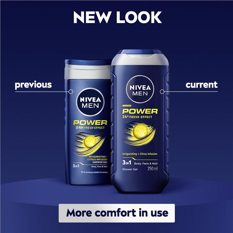 Load image into Gallery viewer, NIVEA MEN Power Refresh 3-IN-1 Shower Gel Body Wash 500ml
