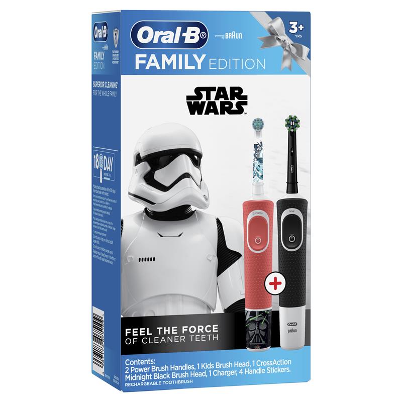 Load image into Gallery viewer, Oral B Power Toothbrush Pro 100 Frozen/Star Wars Pack

