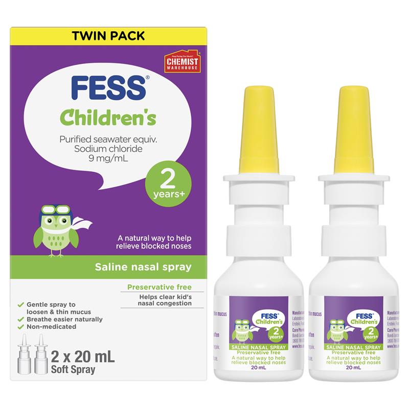 Load image into Gallery viewer, Fess Childrens Nasal Spray 20ml Twin Pack Exclusive Size
