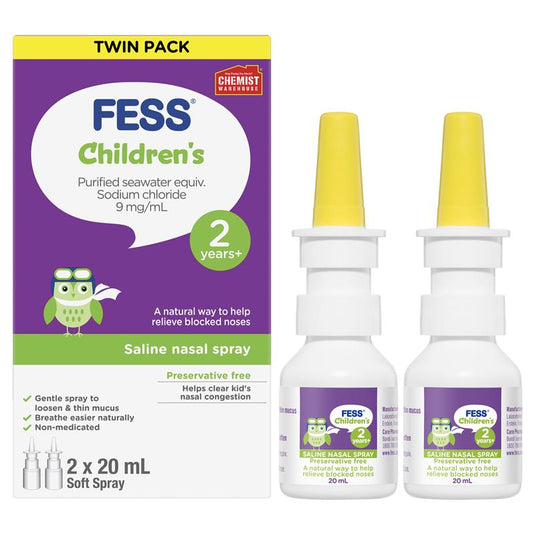 Fess Childrens Nasal Spray 20ml Twin Pack Exclusive Size