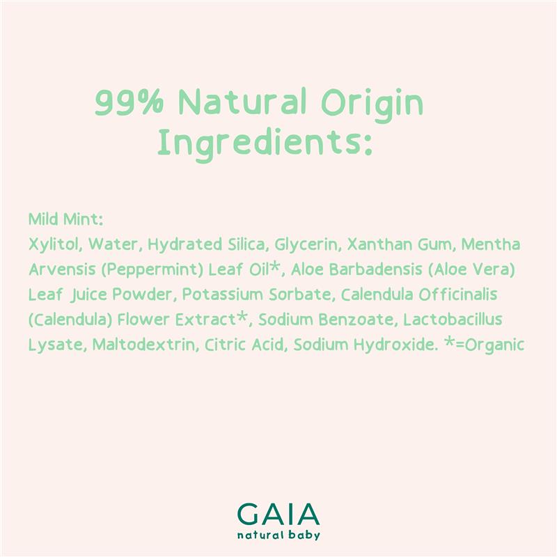 Load image into Gallery viewer, Gaia Natural Baby Probiotic Toothpaste Mild Mint 50g
