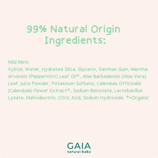 Gaia Natural Baby Probiotic Toothpaste Mild Mint 50g