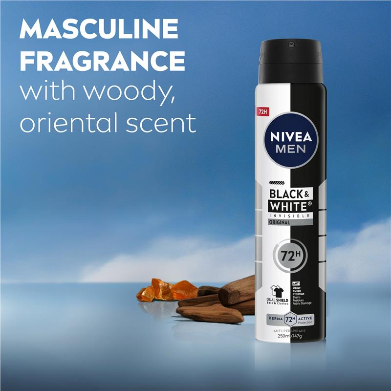 Load image into Gallery viewer, NIVEA MEN Black &amp; White Power Aerosol Deodorant 72H Protection 250ml
