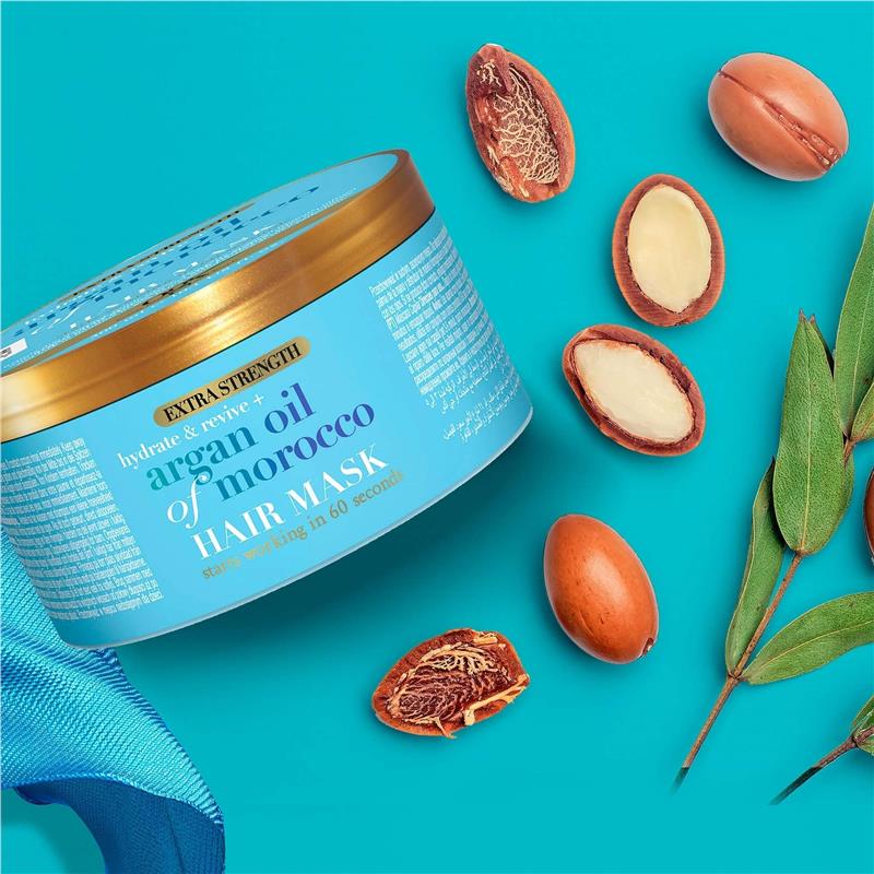 Load image into Gallery viewer, OGX Extra Strength Hydrate &amp; Repair + Shine Argan Oil of Morocco Hair Mask For Damaged Hair 300mL
