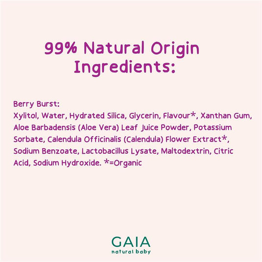 Gaia Natural Baby Probiotic Toothpaste Berry Burst 50g
